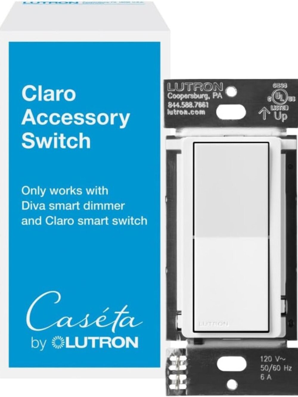 Smart Accessory Switch for 3-Way Lighting Control, Compatible with Smart Home